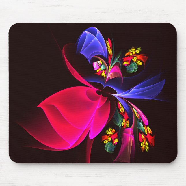 Modern Colourful Floral Abstract Art Pattern #06 Mouse Mat (Front)