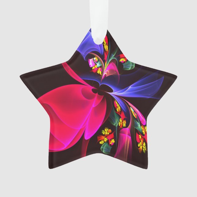 Modern Colourful Floral Abstract Art Pattern #06 Ornament (Front)