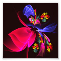 Modern Colourful Floral Abstract Art Pattern #06