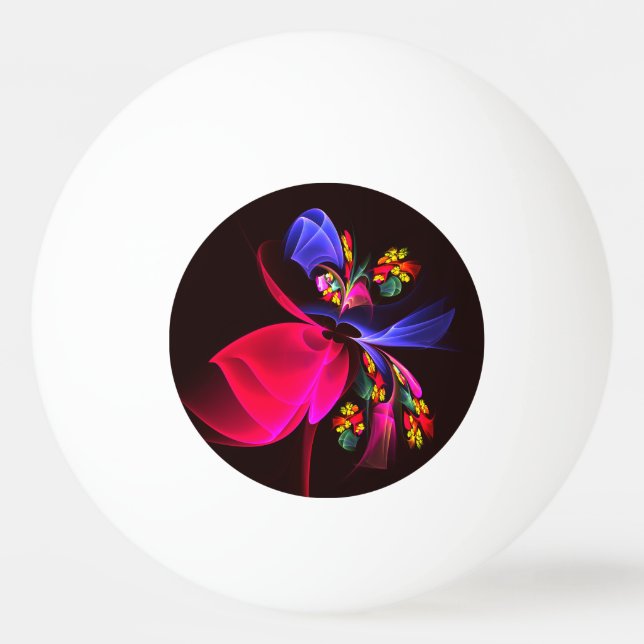 Modern Colourful Floral Abstract Art Pattern #06 Ping Pong Ball (Front)