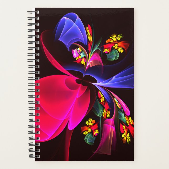Modern Colourful Floral Abstract Art Pattern #06 Planner (Front)