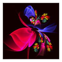 Modern Colourful Floral Abstract Art Pattern #06