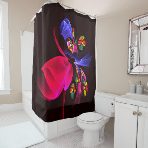 Modern Colourful Floral Abstract Art Pattern #06 Shower Curtain
