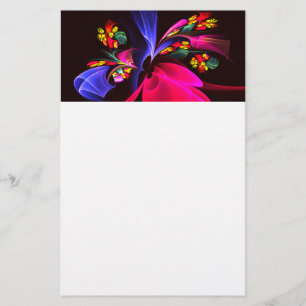Modern Colourful Floral Abstract Art Pattern #06 Stationery
