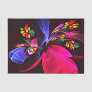 Modern Colourful Floral Abstract Art Pattern #06 Tissue Paper