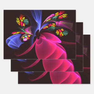 Modern Colourful Floral Abstract Art Pattern #06 Wrapping Paper Sheet