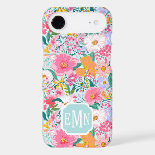 Modern Colourful Floral Garden Monogrammed