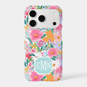Modern Colourful Floral Garden Monogrammed