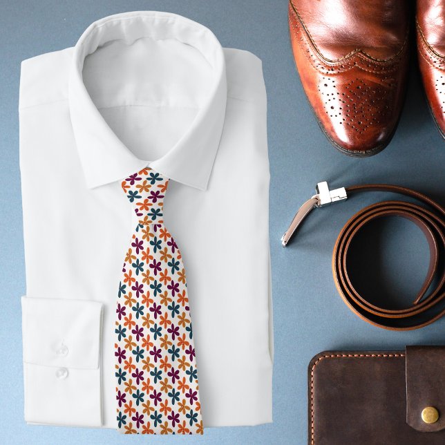 Modern Colourful Floral Pattern Neck Tie (Creator Uploaded)
