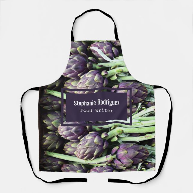 Modern Colourful Food Artichokes Apron (Front)