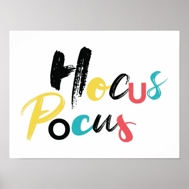 Modern, colourful, fun, cool, trendy Hocus Pocus Poster (Front)