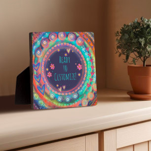 Modern Colourful Fun Inspirivity Personalised Plaque
