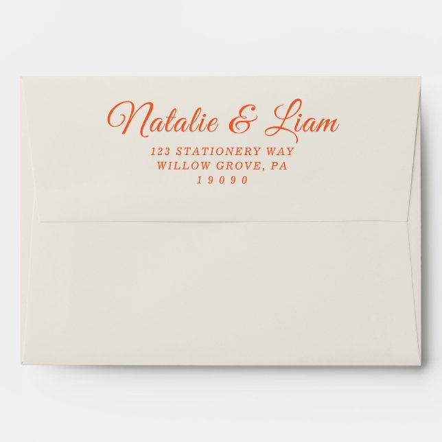 Modern Colourful Fun Retro Bright Funky Wedding Envelope (Back (Top Flap))