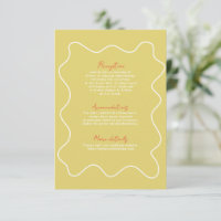  Modern Colourful Fun Retro Wedding Enclosure card