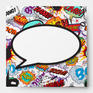 Modern Colourful Fun Speech Bubble Comic Book Envelope