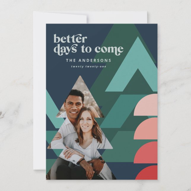 Modern colourful geometric abstract holiday photo (Front)