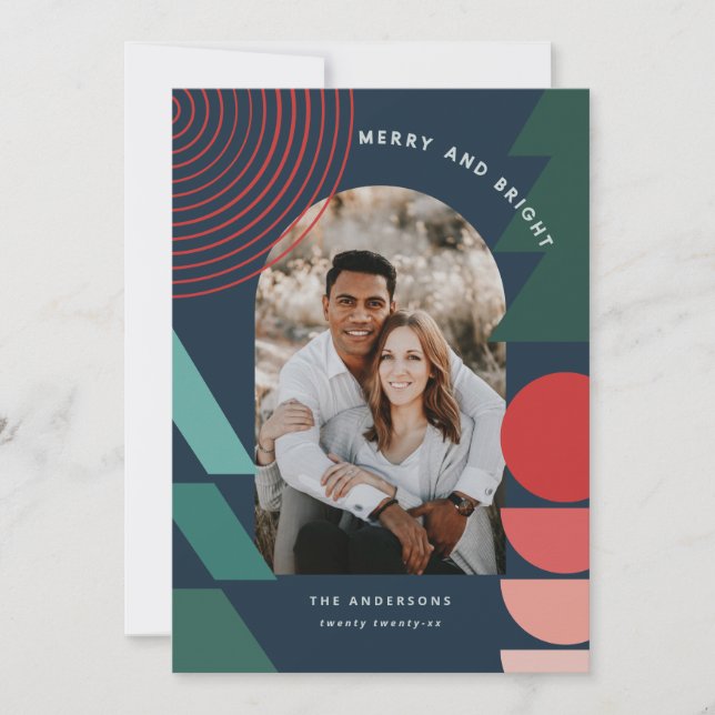 Modern colourful geometric abstract holiday photo (Front)