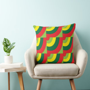 Modern Colourful Geometric Arch Pattern Cushion