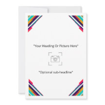 Modern Colourful Geometric Custom Card