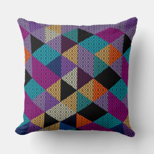 Modern Colourful Geometric Design Cushion