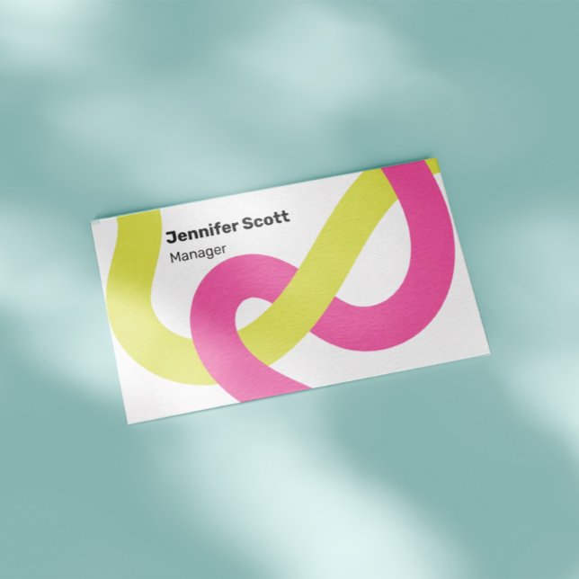 Modern Colourful Geometric Lines Business Card (Creator Uploaded)