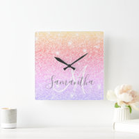 Modern Colourful Glitter Sparkles Personalised Nam