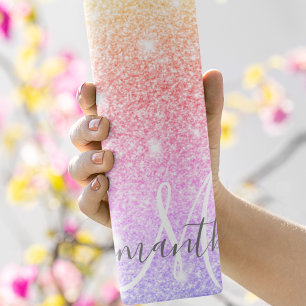 Modern Colourful Glitter Sparkles Personalised Nam Thermal Tumbler