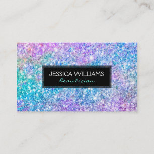 Modern Colourful Glitter Texture Business Card