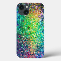 Modern Colourful Glitter Texture Print GR1