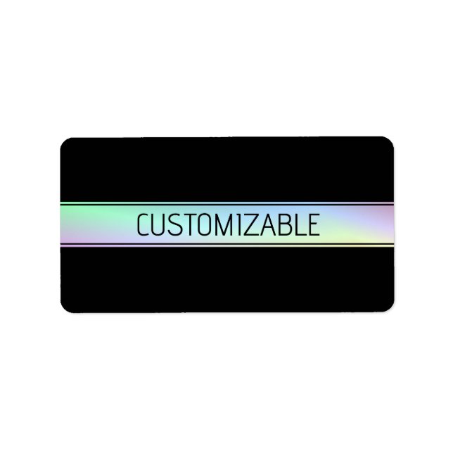 Modern Colourful Gradient & Editable Text Label (Front)