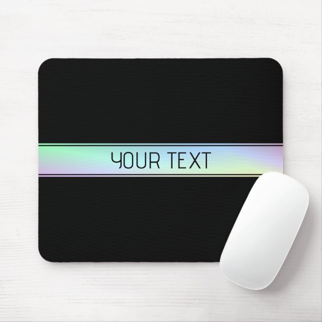 Modern Colourful Gradient & Editable Text Mouse Mat (With Mouse)