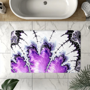 Modern Colourful Gradient Fractal Art Bath Mat