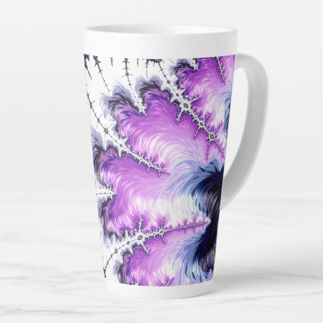 Modern Colourful Gradient Fractal Art Latte Mug (Right Angle)
