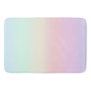 Modern colourful gradient Watercolor Rainbow Bath Mat