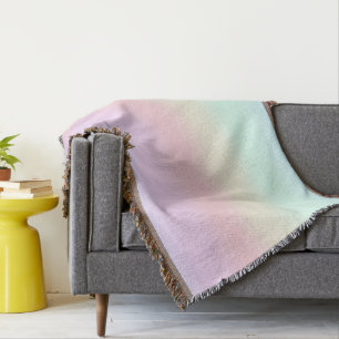 Modern colourful gradient Watercolor Rainbow Throw Blanket