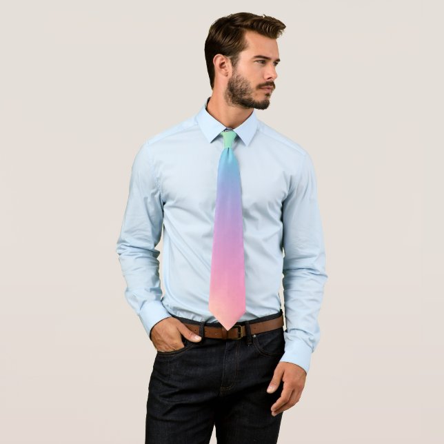 Modern colourful gradient Watercolor Rainbow Tie (In Situ)