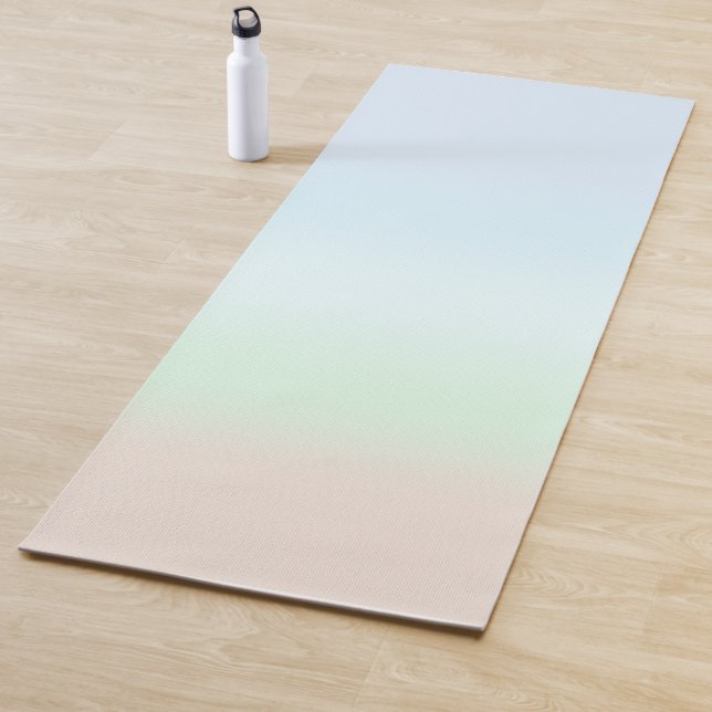 Modern colourful gradient watercolor rainbow yoga mat (In Situ)