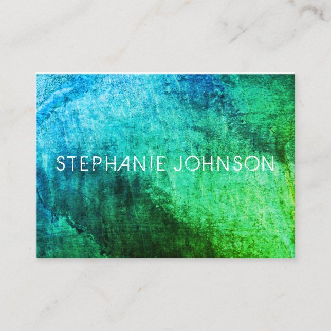 Modern Colourful Grunge and text Business Card (Front)