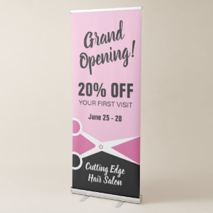 Modern Colourful Hair Salon Promotional Retractable Banner