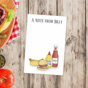 Modern Colourful Hamburger Hotdog Trendy Chic Post-it Notes
