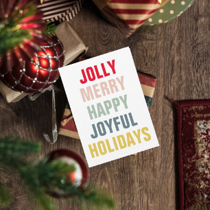 Modern Colourful Happy Holidays