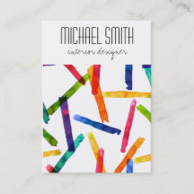 Modern Colourful Interior Designer Business Card