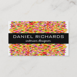 Modern Colourful Interior Designer Business Card