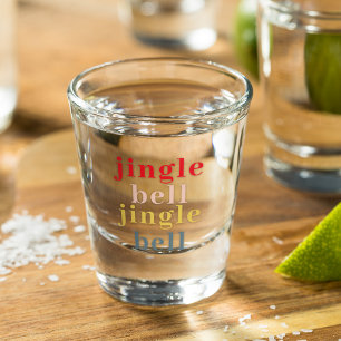 Modern Colourful Jingle Bell Jingle Bell Shot Glass