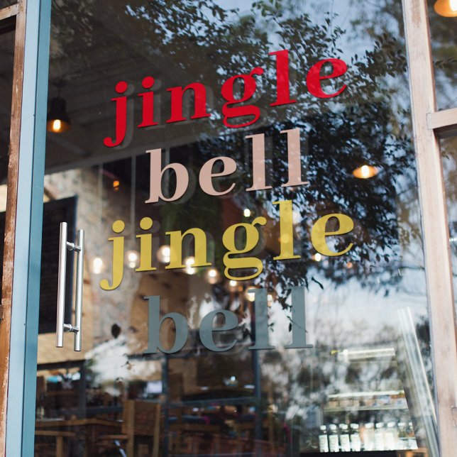 Modern Colourful Jingle Bell Jingle Bell Window Cling (Creator Uploaded)