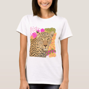 Modern Colourful Leopard Design T-Shirt