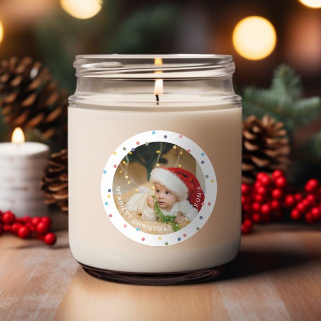 Modern Colourful Lights Photo Classic Round Sticker (Modern Colorful Lights Photo Classic Round Sticker)