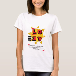 Modern Colourful   LOVE NEVER FAILS   1 Cor 13 T-Shirt