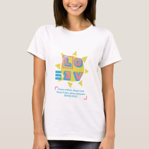 Modern Colourful   LOVE NEVER FAILS   1 Cor 13 T-Shirt