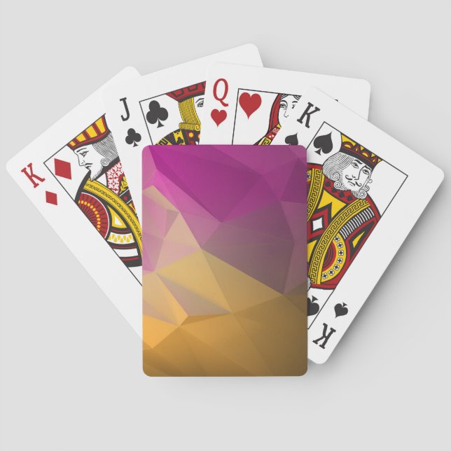 Modern Colourful Low-Poly Playing Cards (Back)
